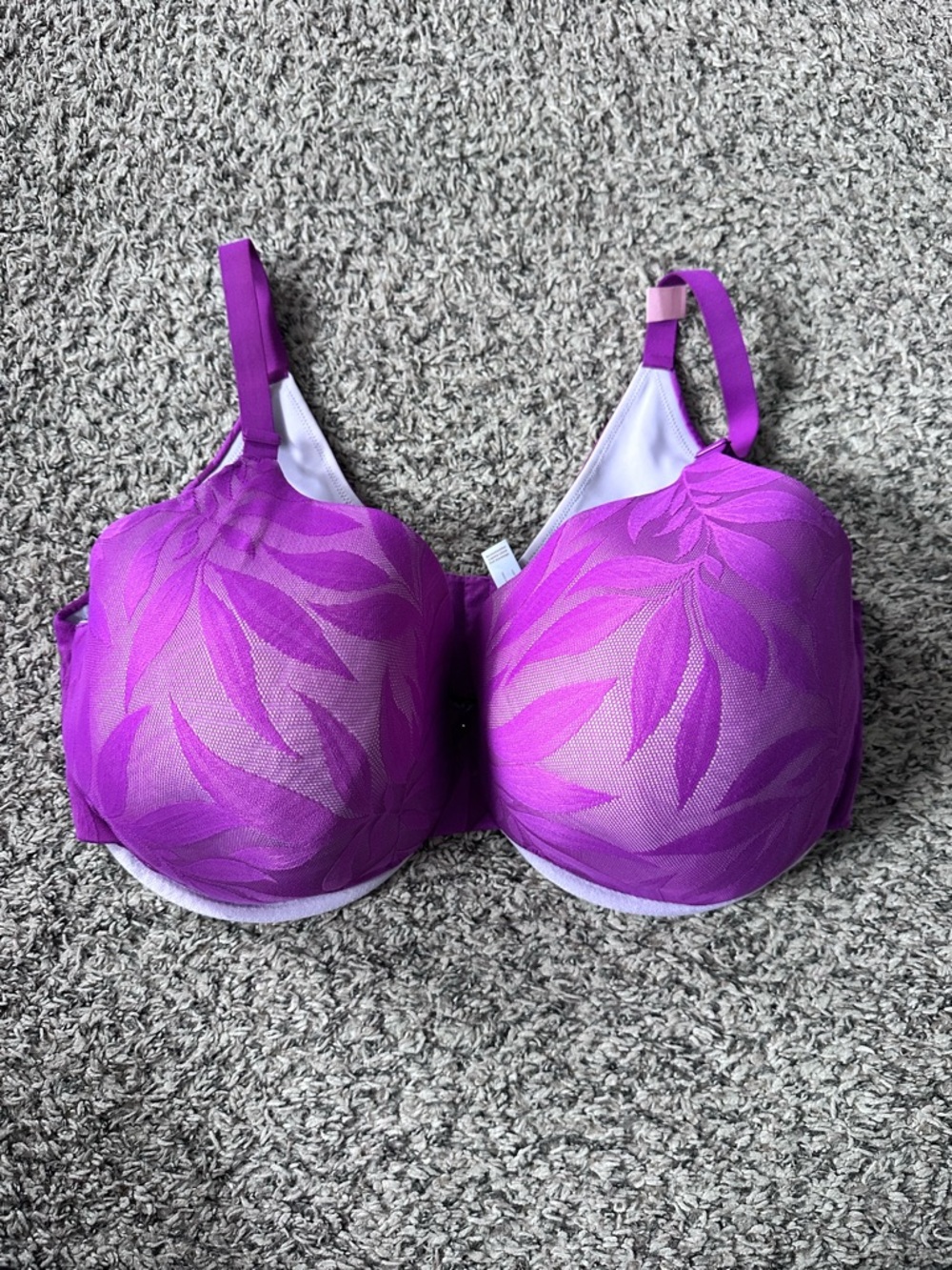 Cacique Bra 44 G Pink Full Coverage Lightly Lined Back Smoother Underwire